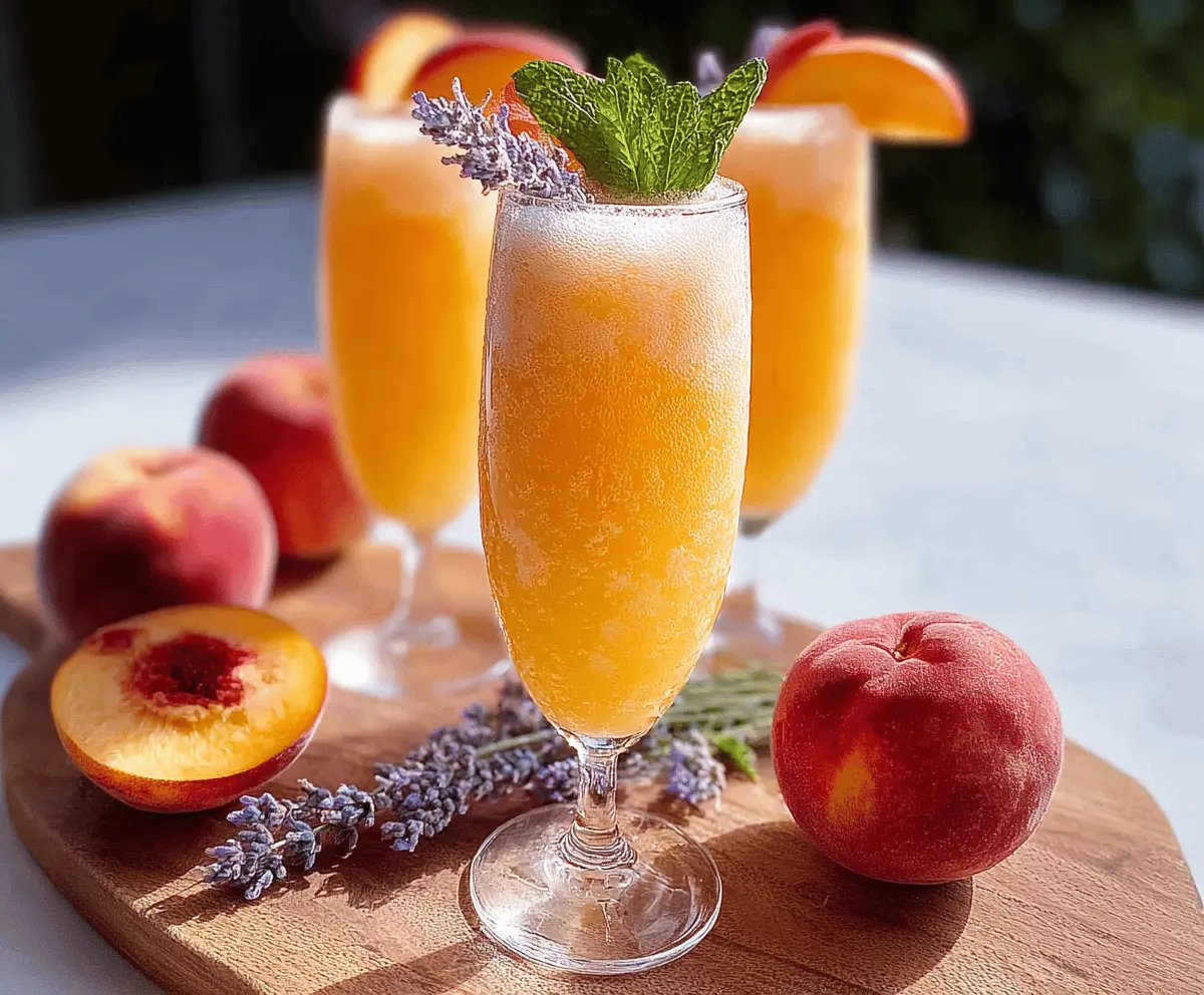 Refreshing Peach Bellini Mocktail Recipe