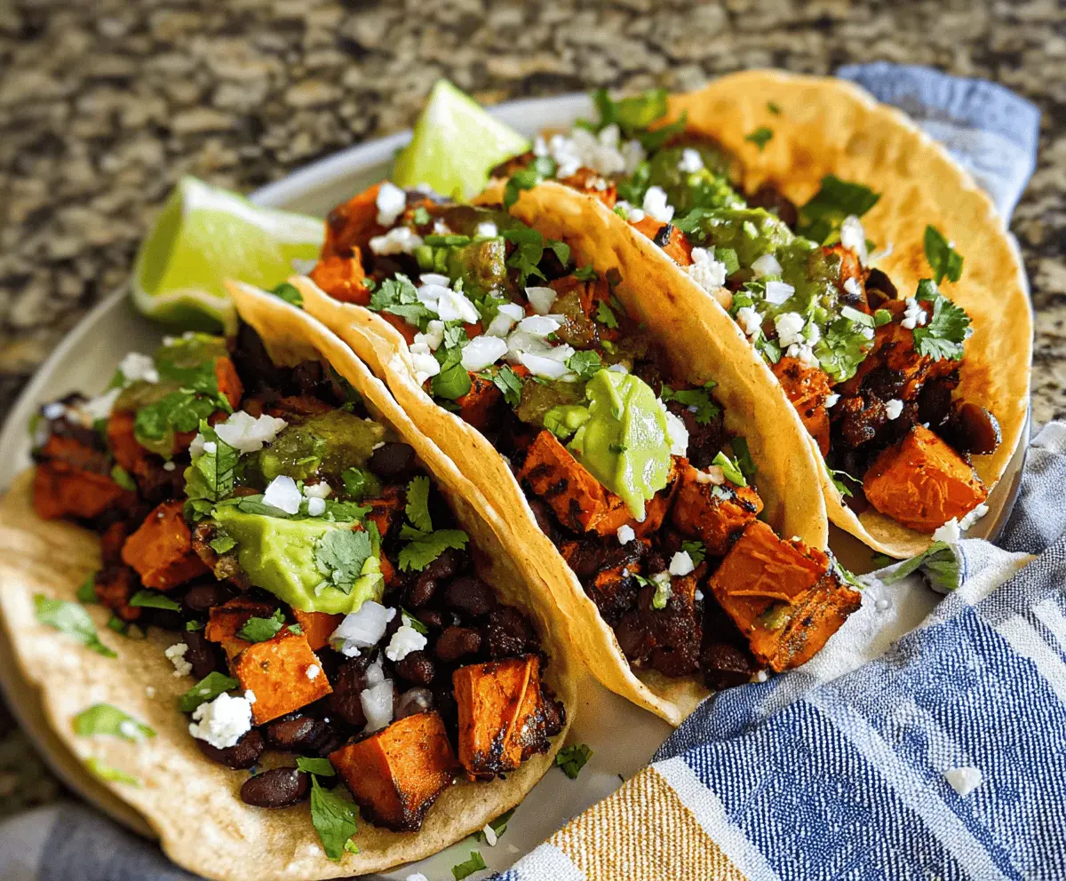 Easy Black Bean Sweet Potato Tacos Recipe