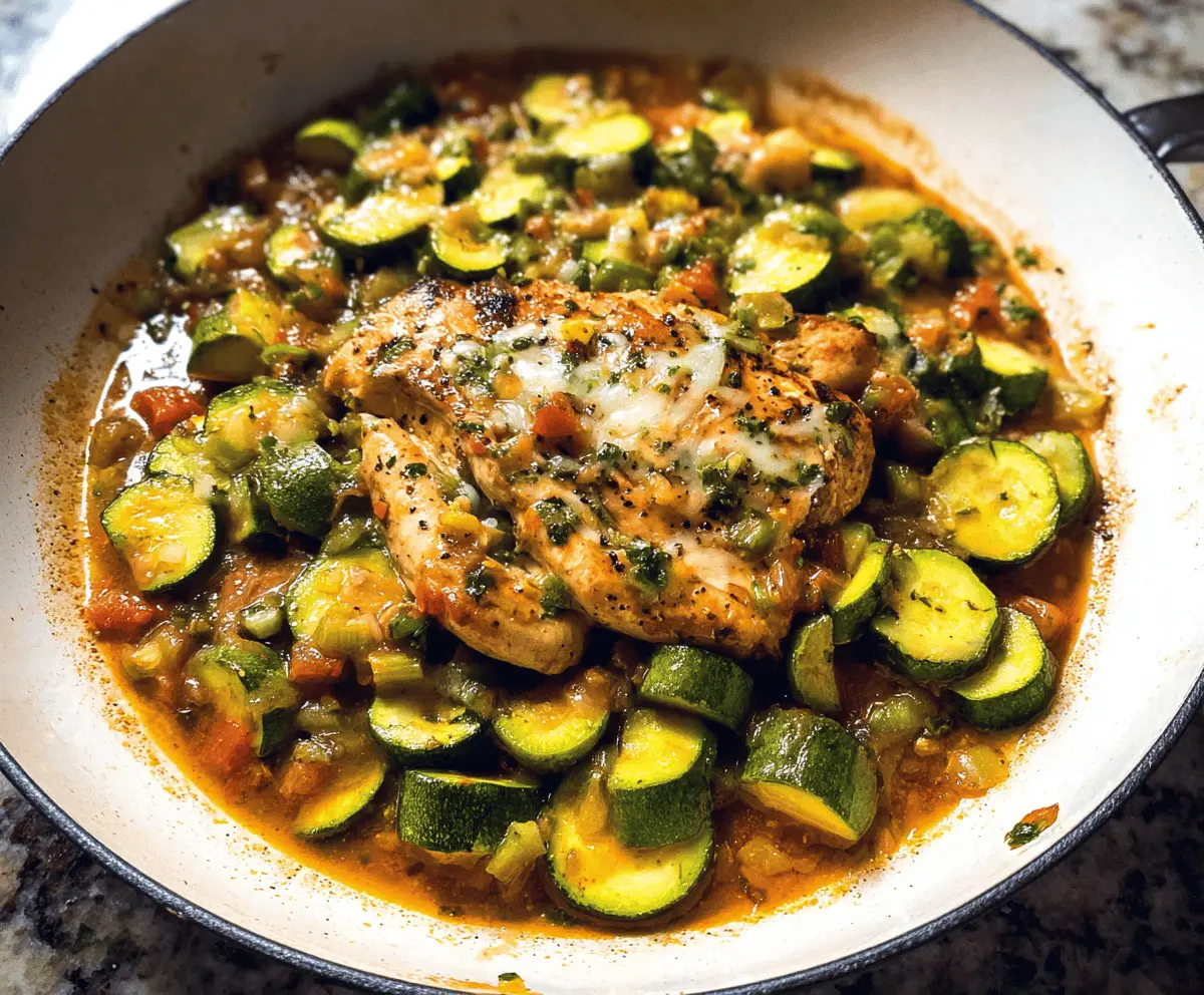 Easy Tex Mex Chicken and Zucchini Skillet