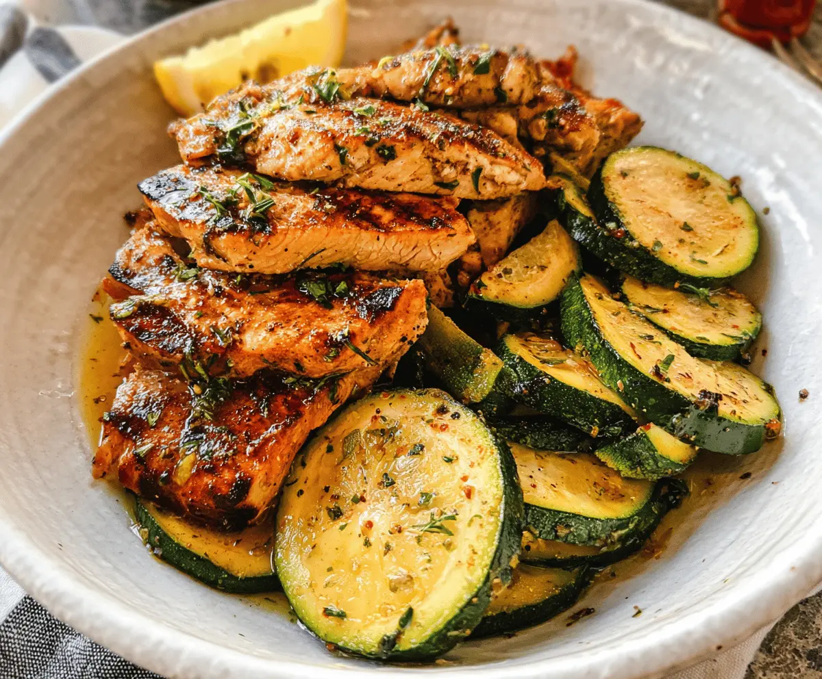 Easy Asado Chicken with Sautéed Lemon Zucchini