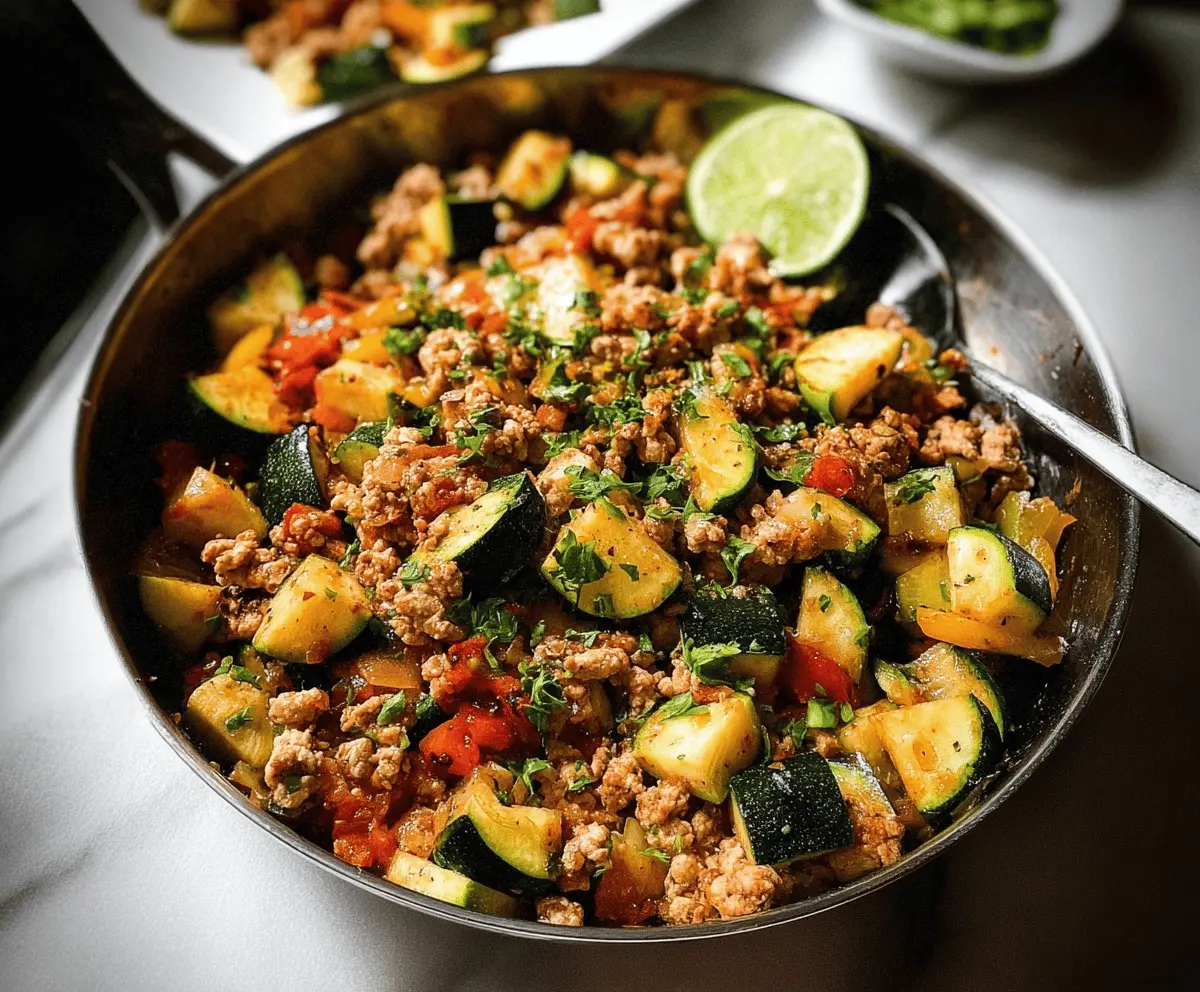 Healthy Ground Turkey and Zucchini Skillet Recipe