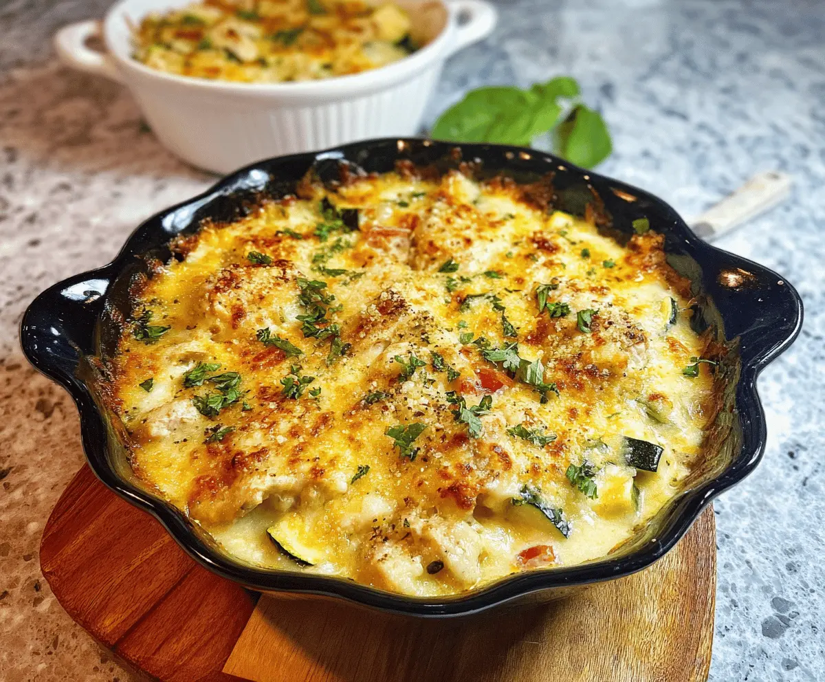 Easy Cheesy Keto Chicken Zucchini Bake