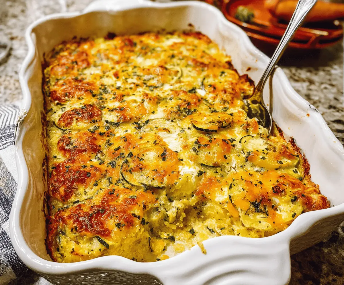 Cheesy Zucchini Squash Casserole Recipe
