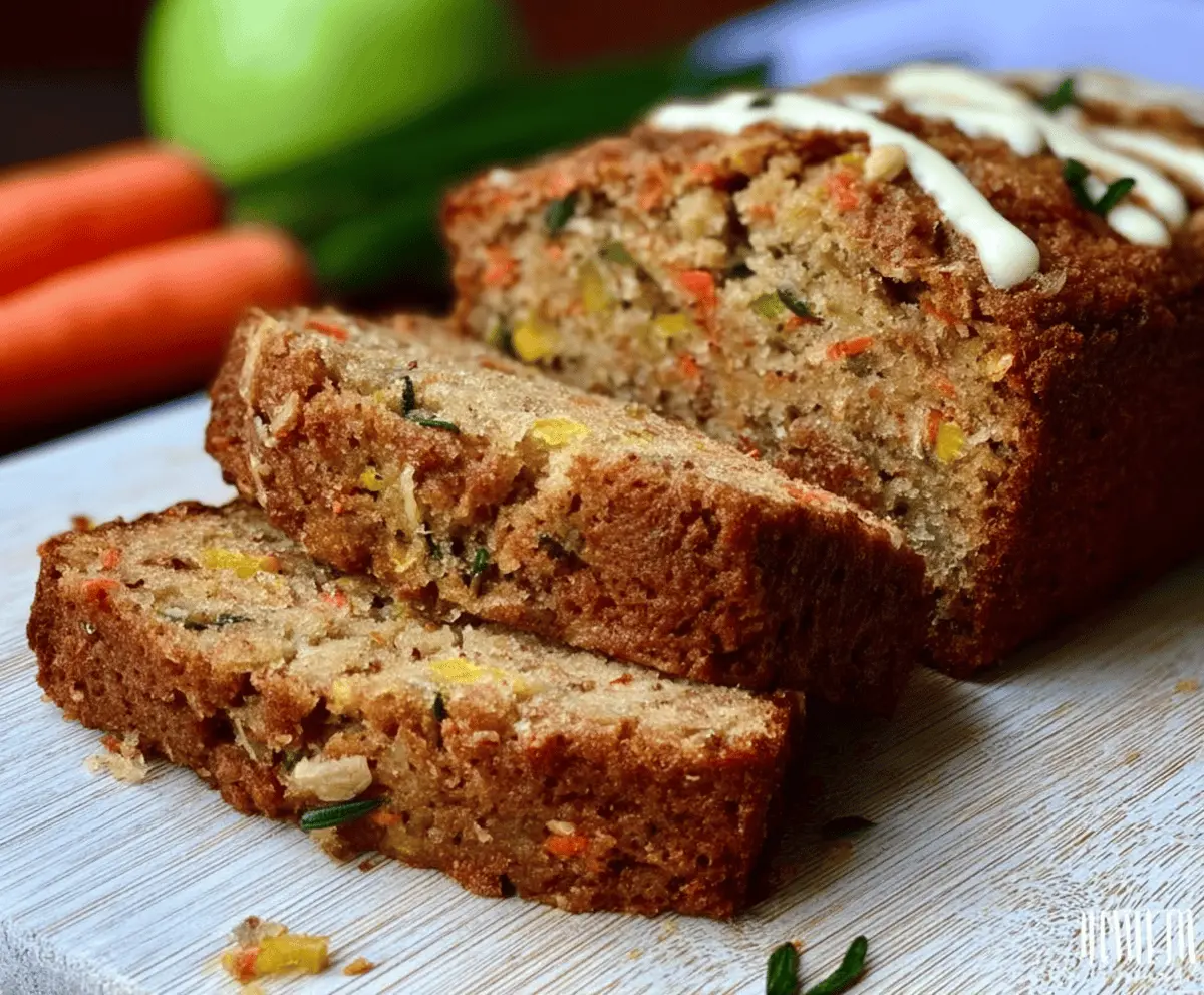 Moist Carrot Apple Zucchini Bread Recipe