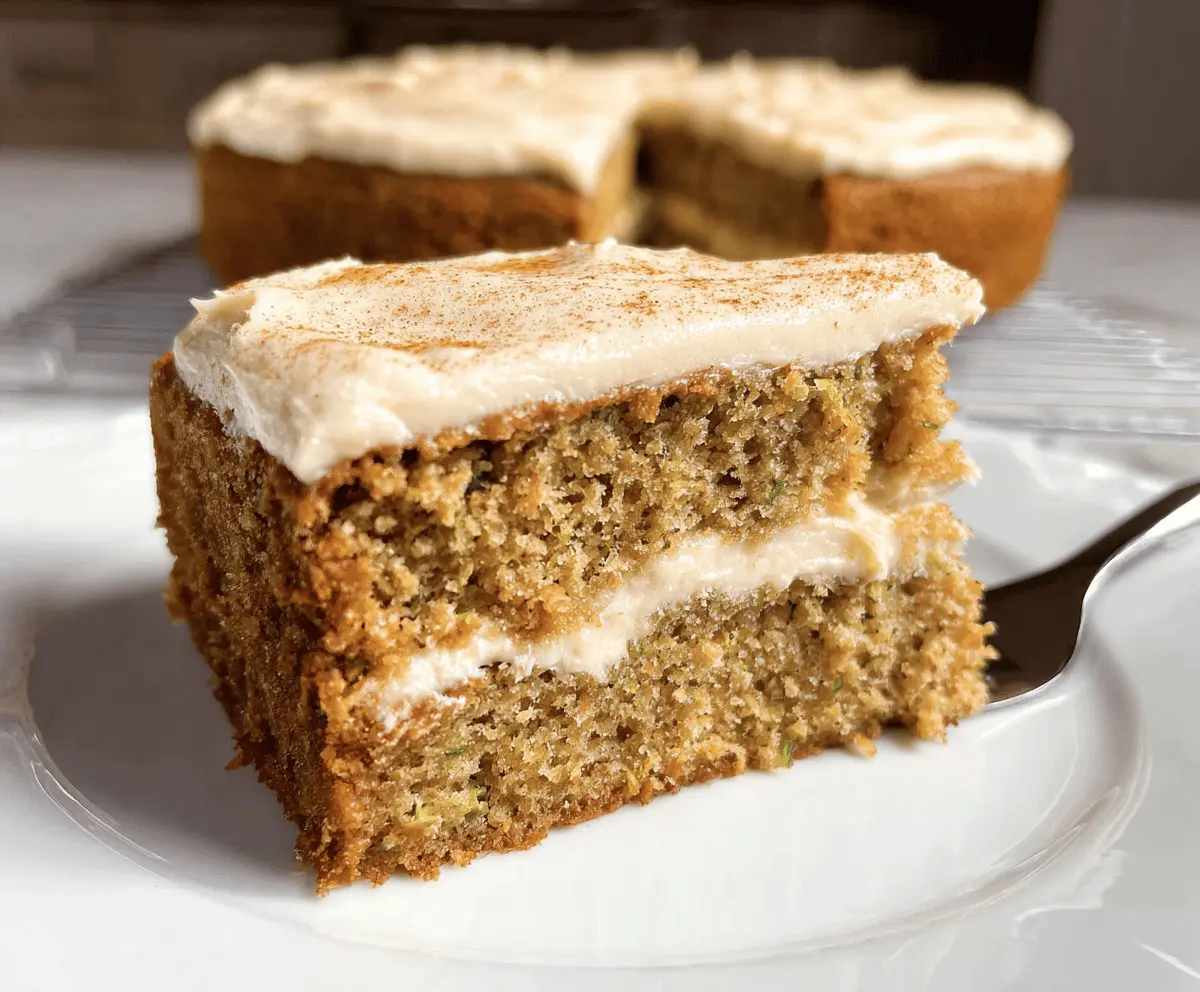 Moist Zucchini Cake With Cinnamon Cream Cheese Frosting