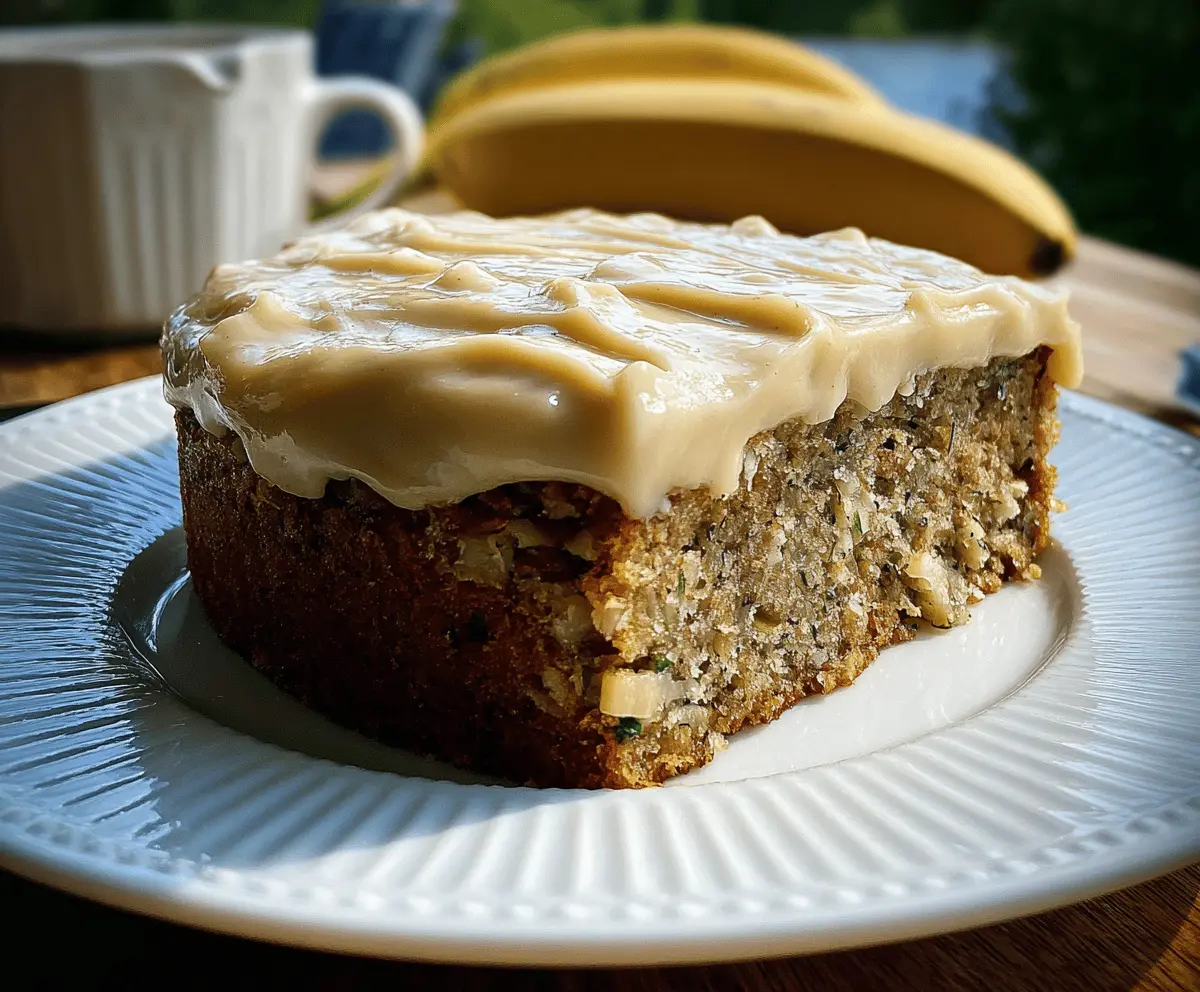Moist Zucchini Banana Cake With Maple Frosting