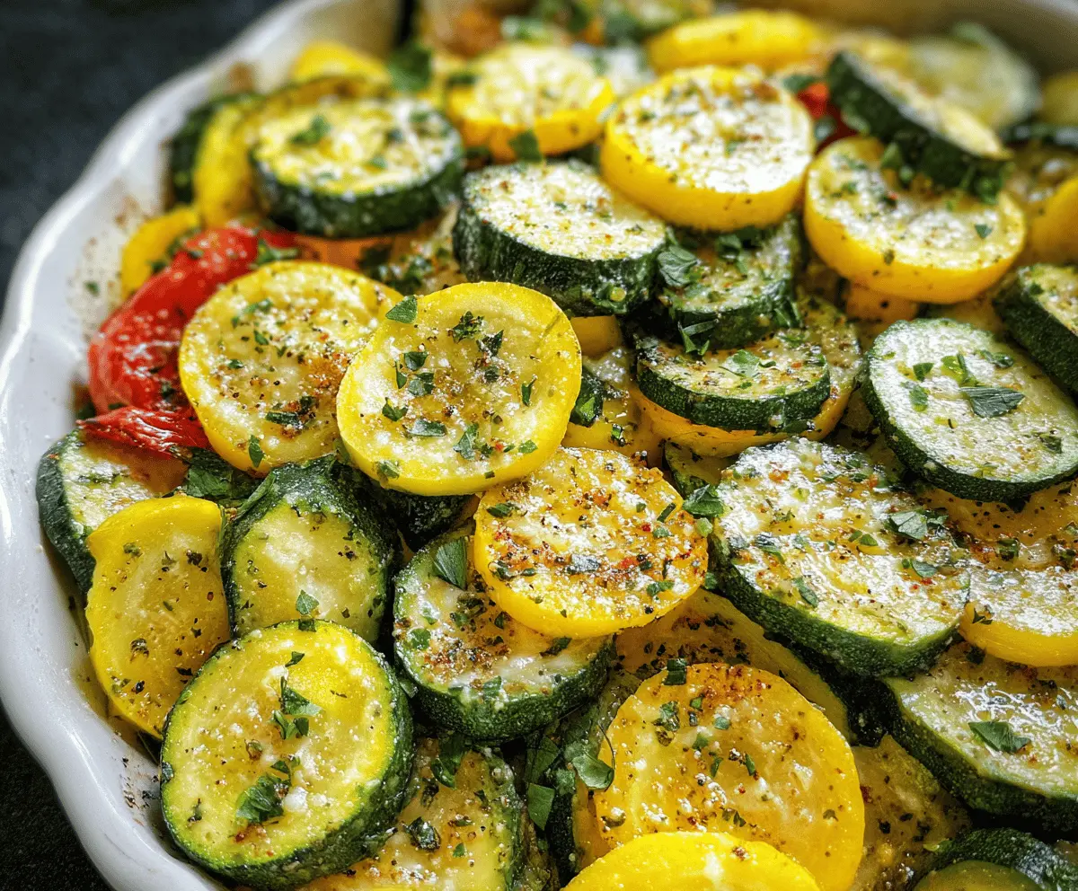 Easy Garlic Parmesan Zucchini and Squash Medley