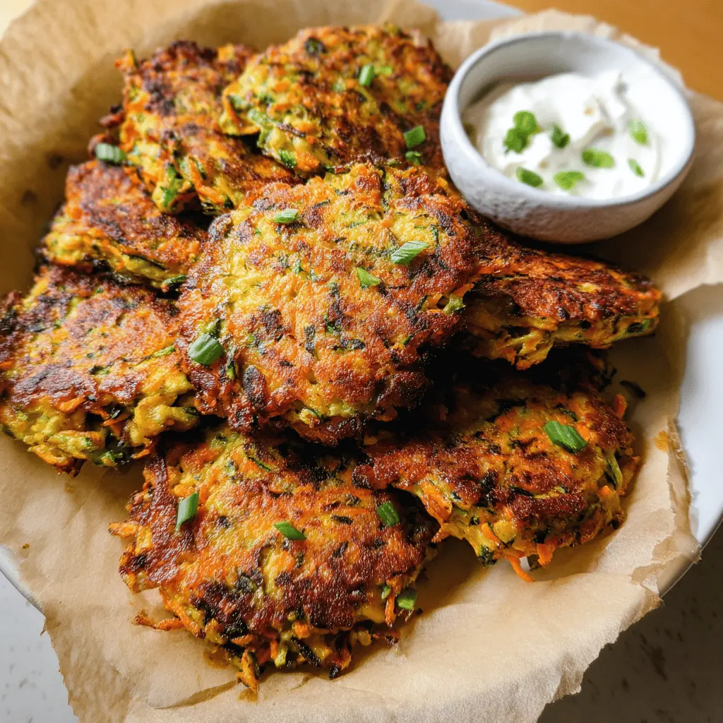 Crispy Zucchini Carrot Fritters Recipe