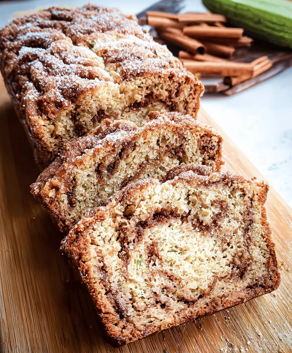 Moist Cinnamon Swirl Zucchini Bread Recipe