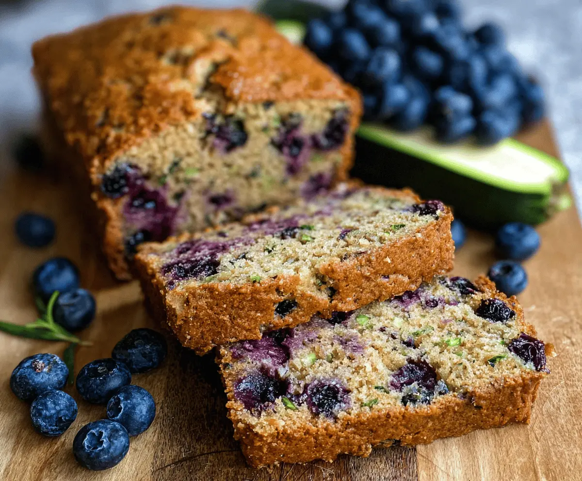 Moist Blueberry Zucchini Bread Recipe
