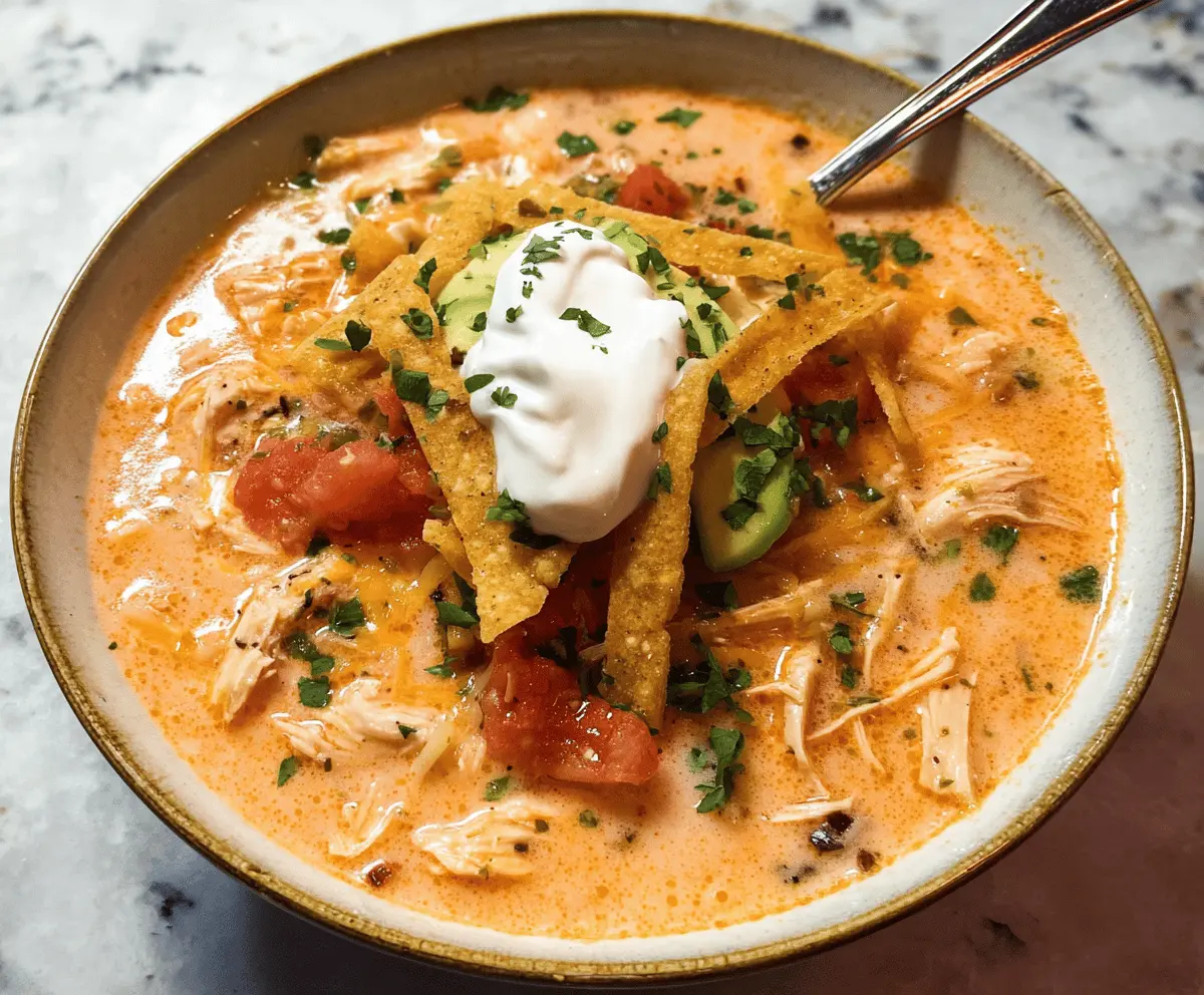 Creamy Chicken Tortilla Soup Recipe