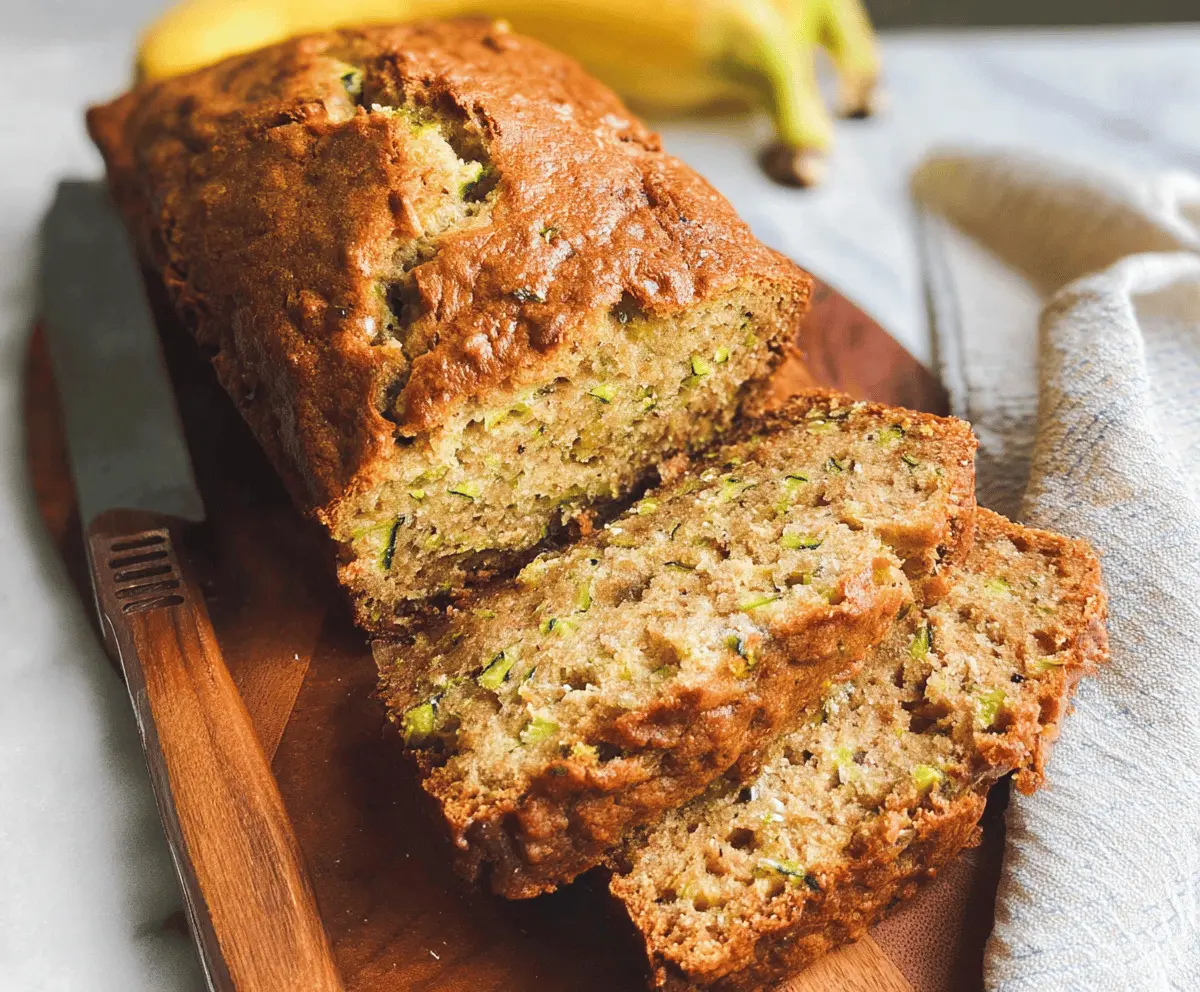 Moist Zucchini Banana Bread Recipe