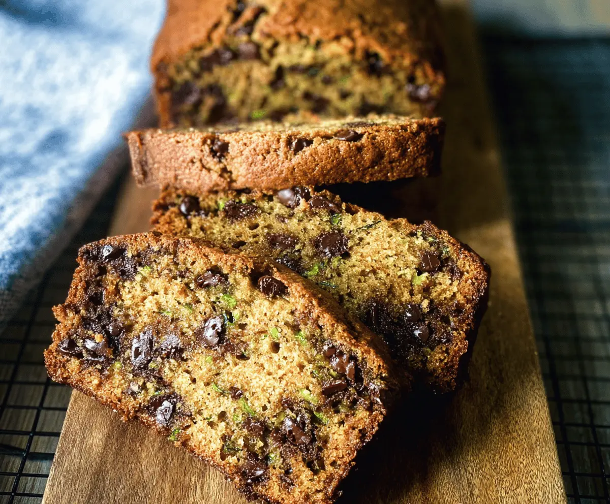 Moist Chocolate Chip Zucchini Bread Recipe