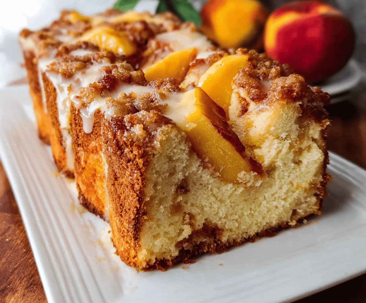 Cream Cheese Peach Cobbler Pound Cake Recipe