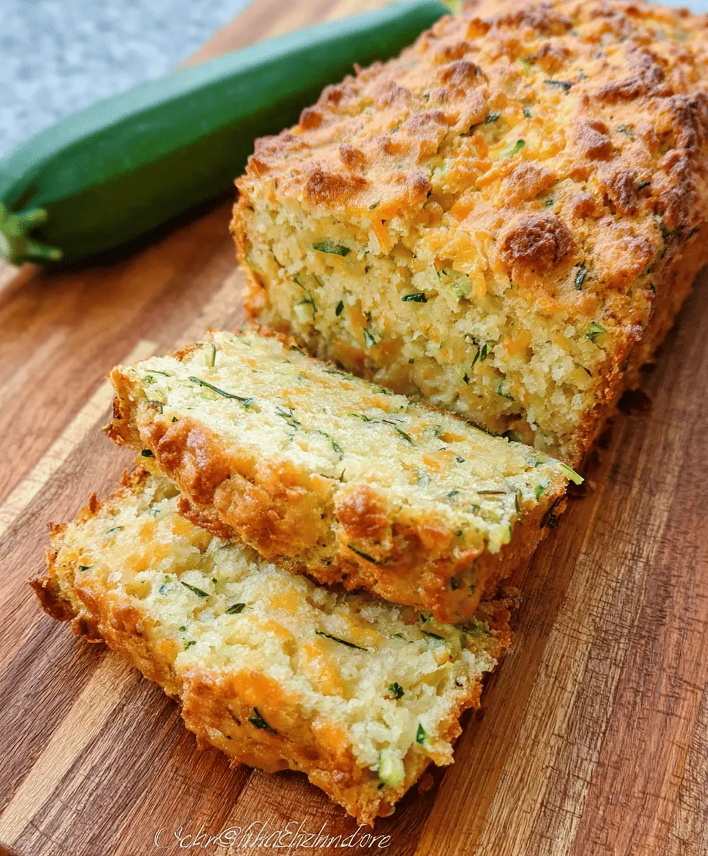 Easy Zucchini Cheddar Beer Bread with Herbs