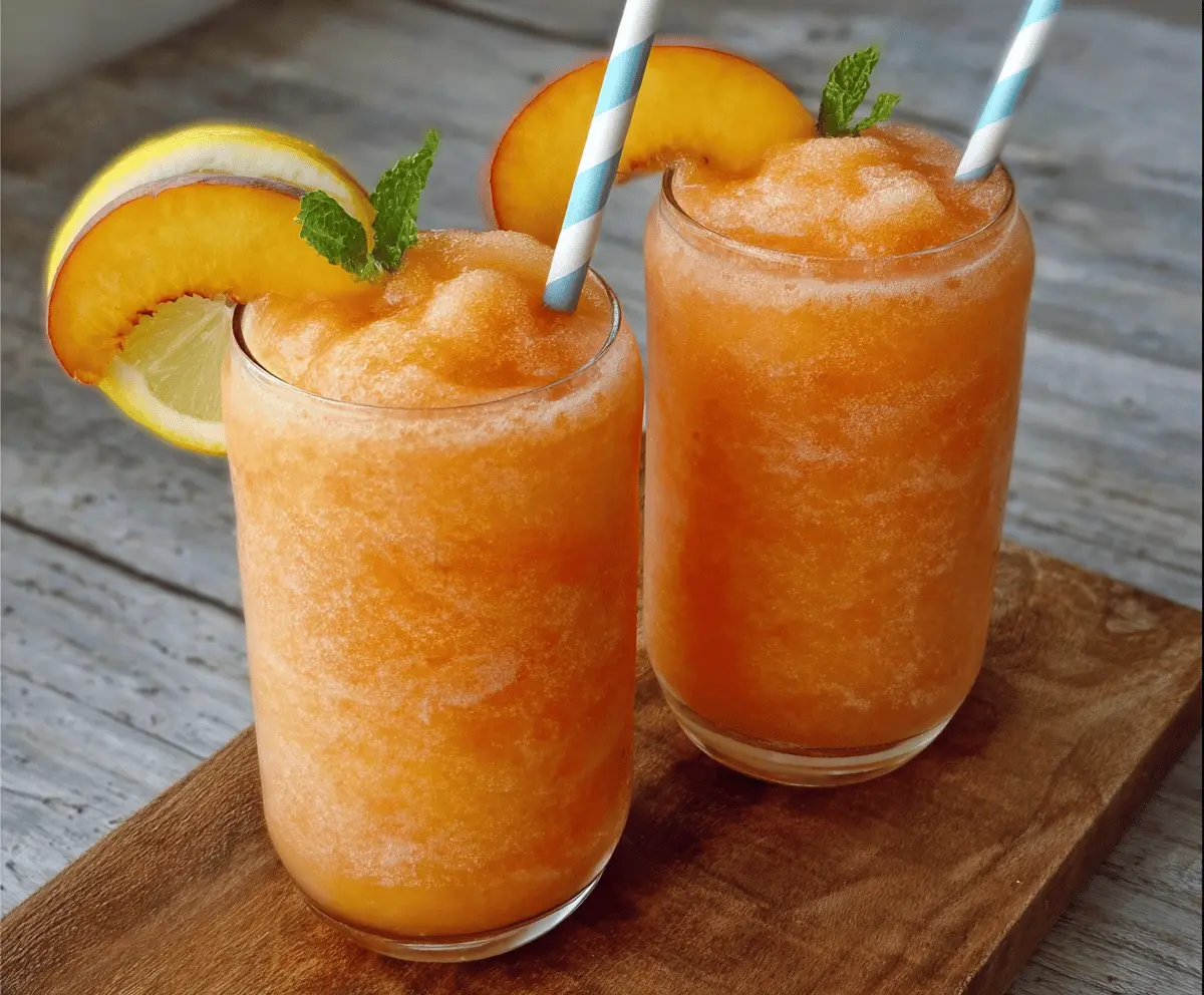 Refreshing Peach Lemonade Slush Recipe