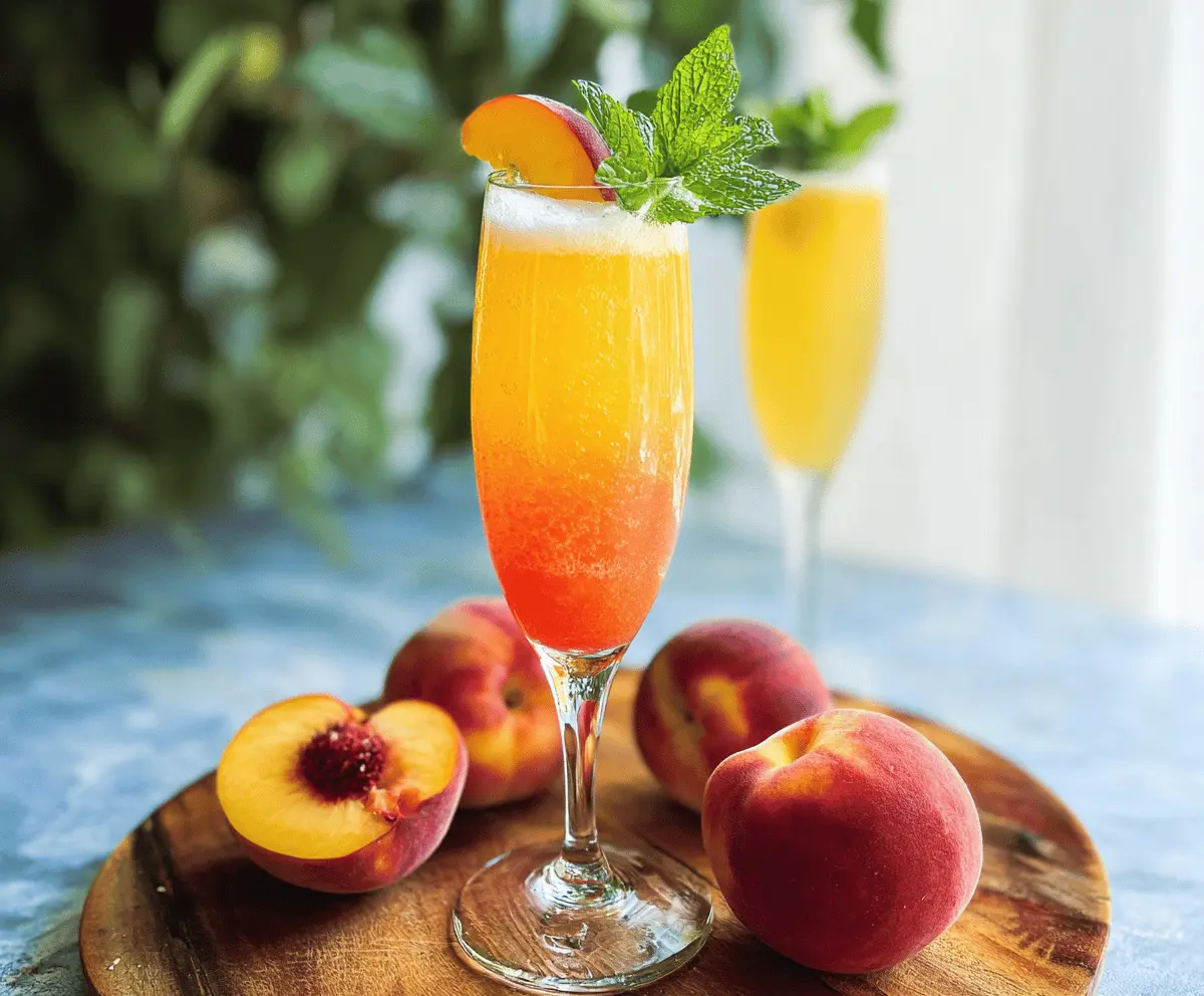 Easy Peach Bellini Recipe for Summer Drinks