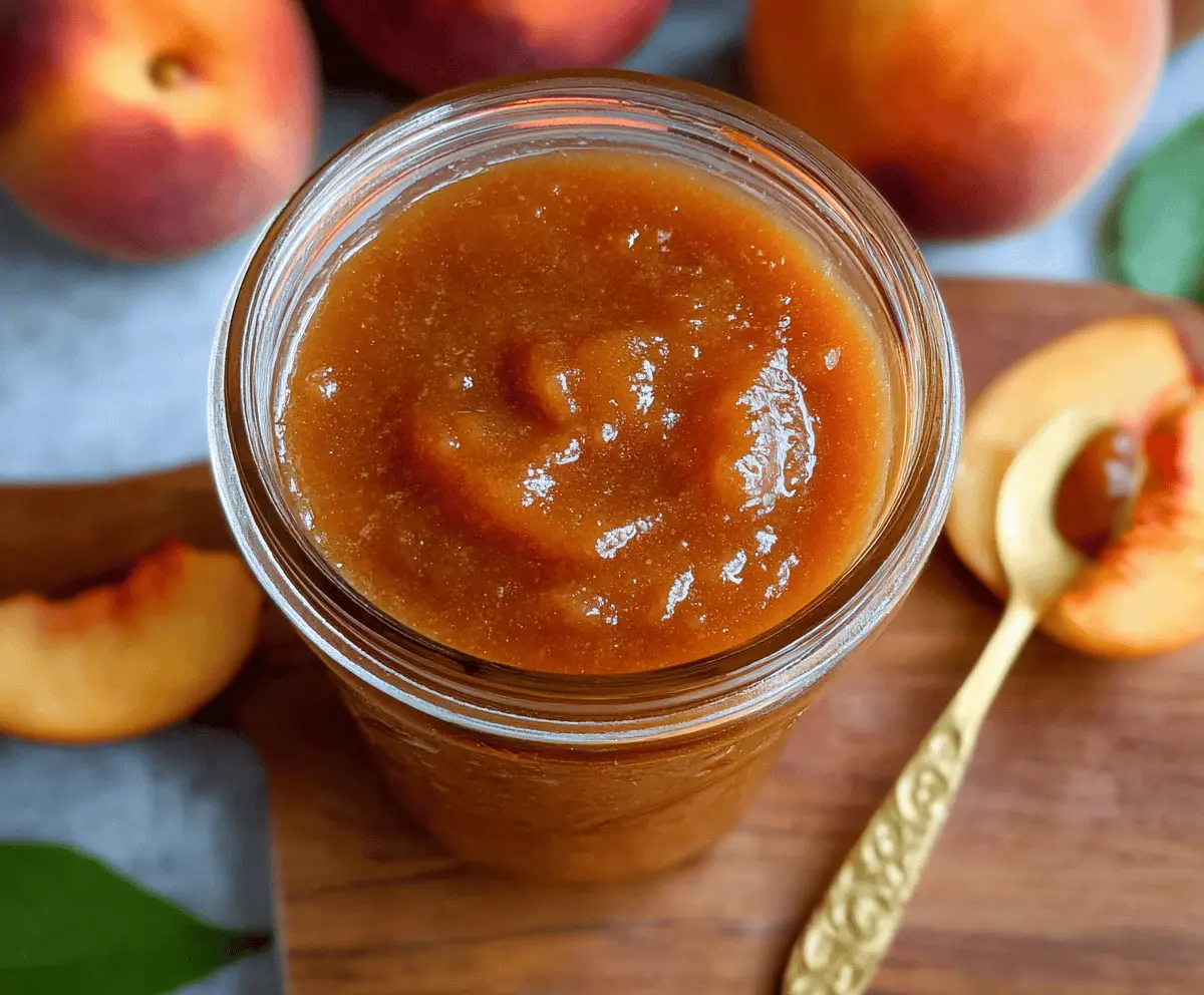 Easy Homemade Crockpot Peach Butter Recipe