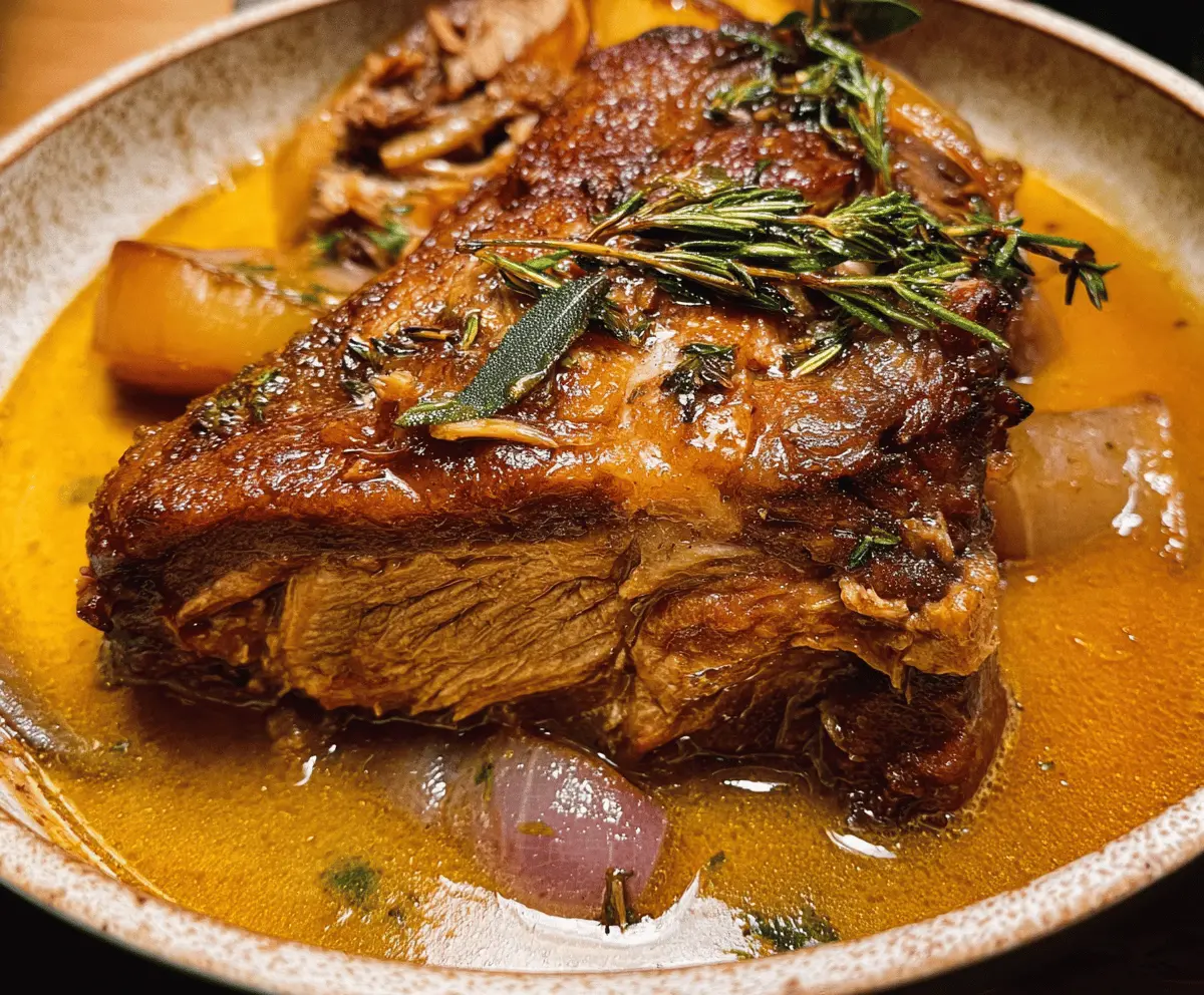 Tender Apple Cider Braised Pork Shoulder Recipe