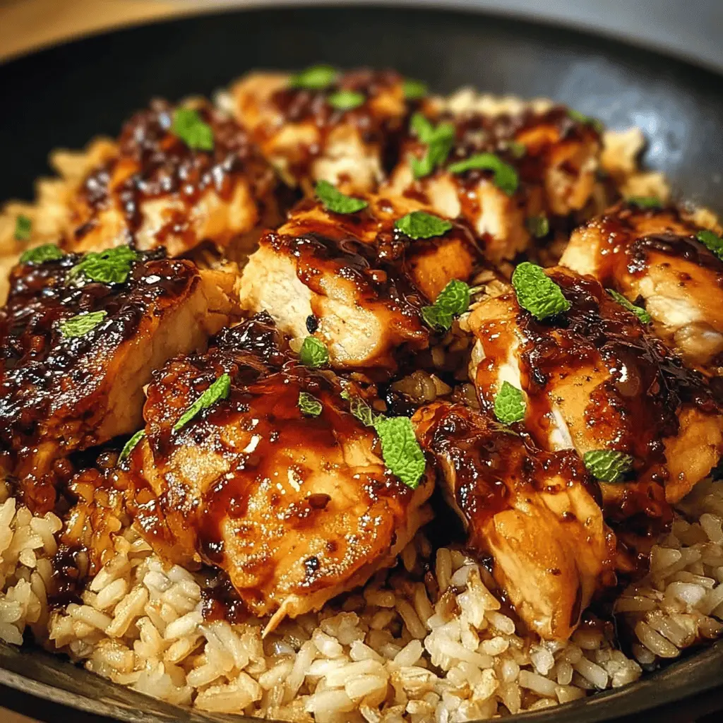 Easy One-Pan Honey BBQ Chicken and Rice