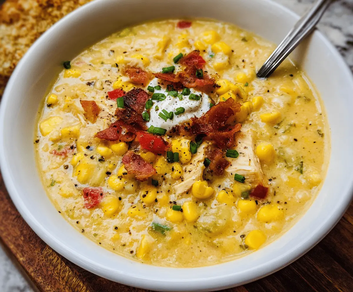 Easy Crockpot Chicken Corn Chowder Recipe