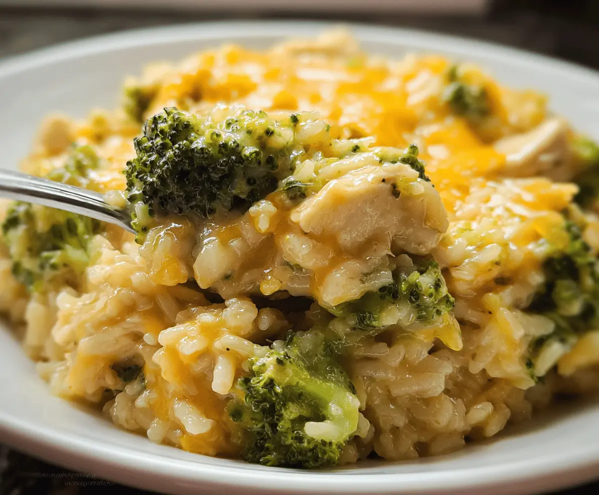 Easy Crockpot Cheesy Chicken Broccoli Rice Recipe