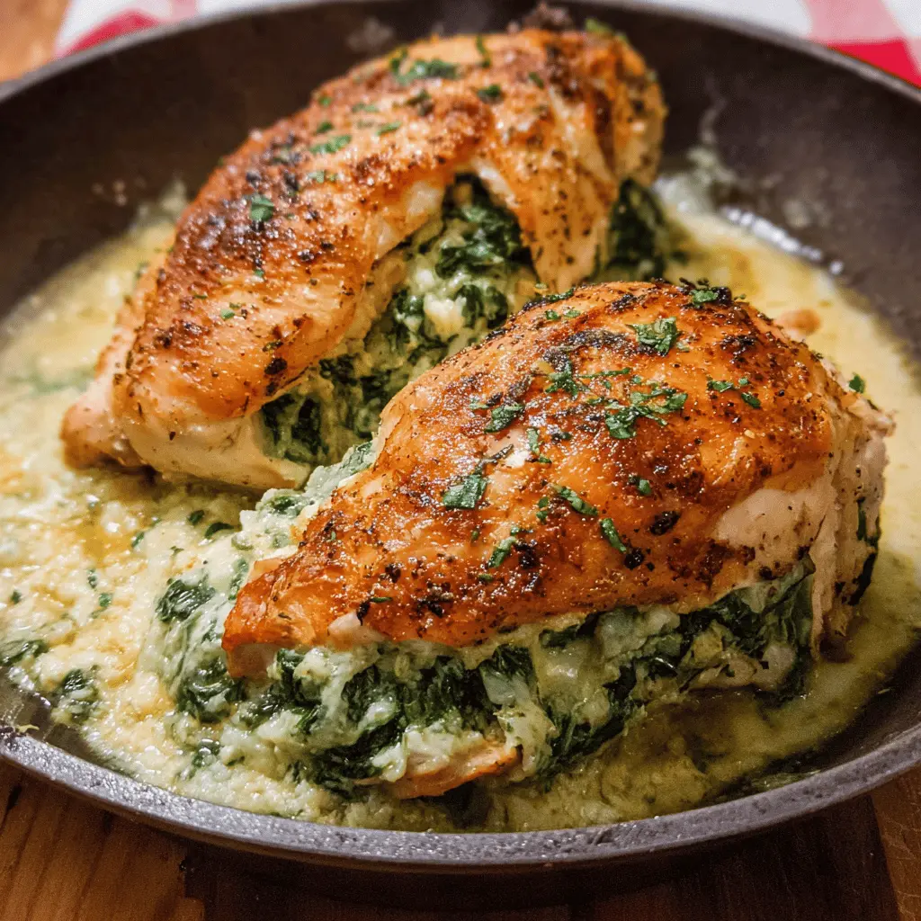 Easy Spinach Stuffed Chicken Breasts Recipe