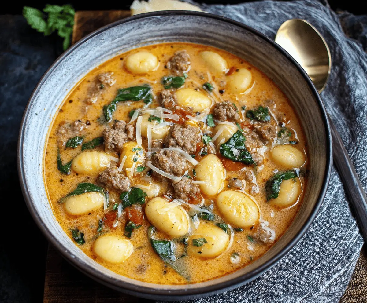 Italian Sausage Gnocchi Soup
