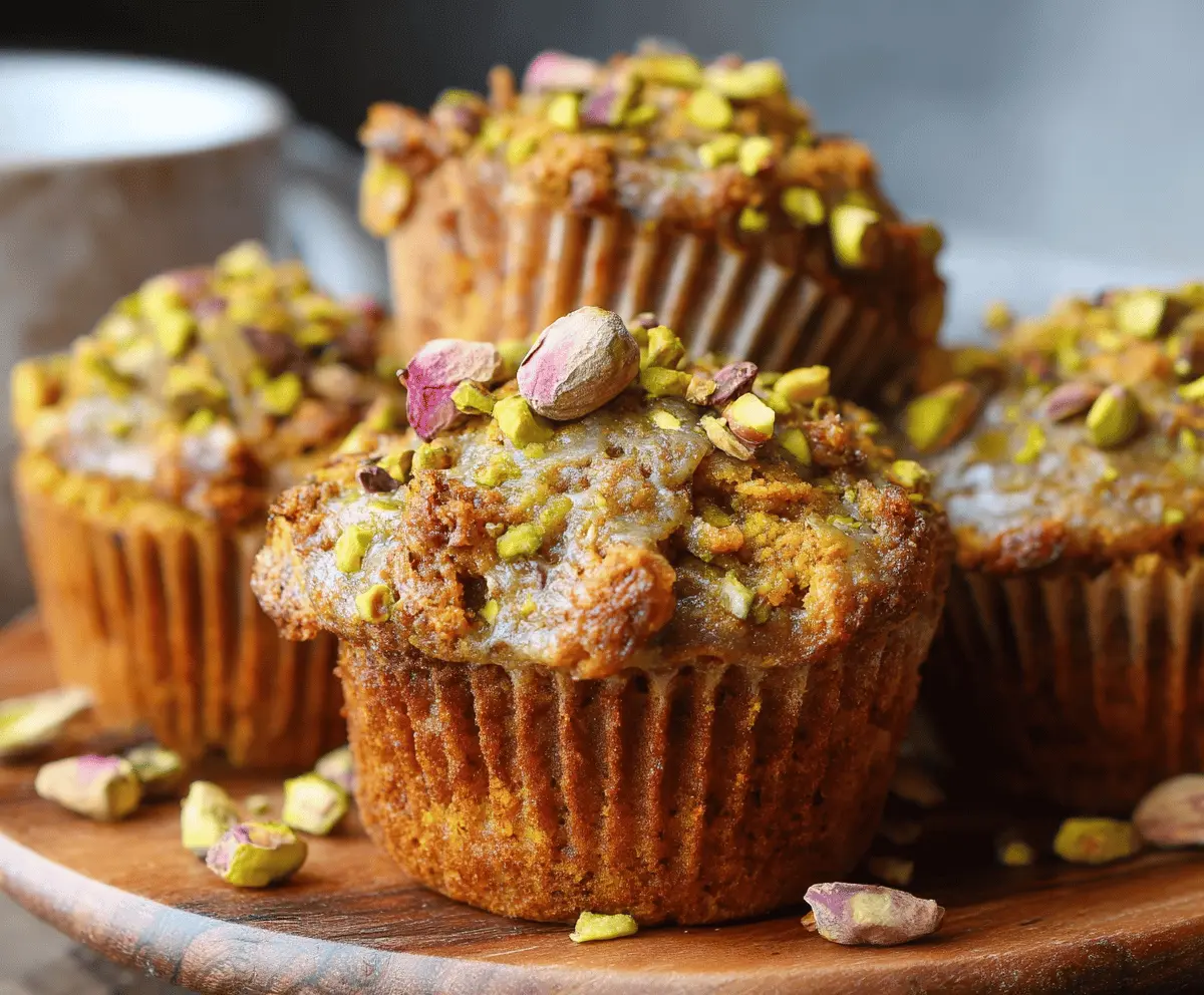 Pumpkin Pistachio Muffins