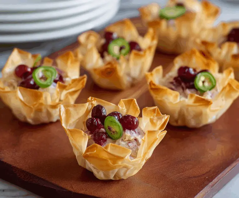 Cranberry Jalapeno Phyllo Cups