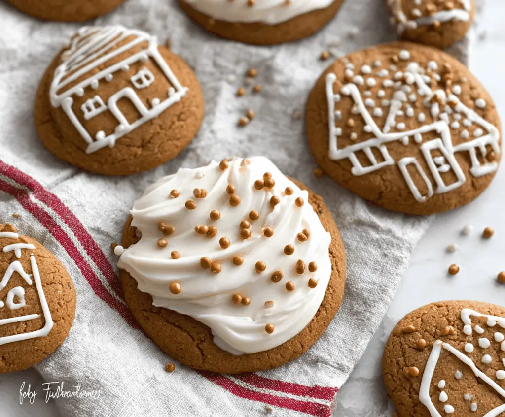 Delicious Crumbl Gingerbread Cookies with festive spices and a chewy texture.