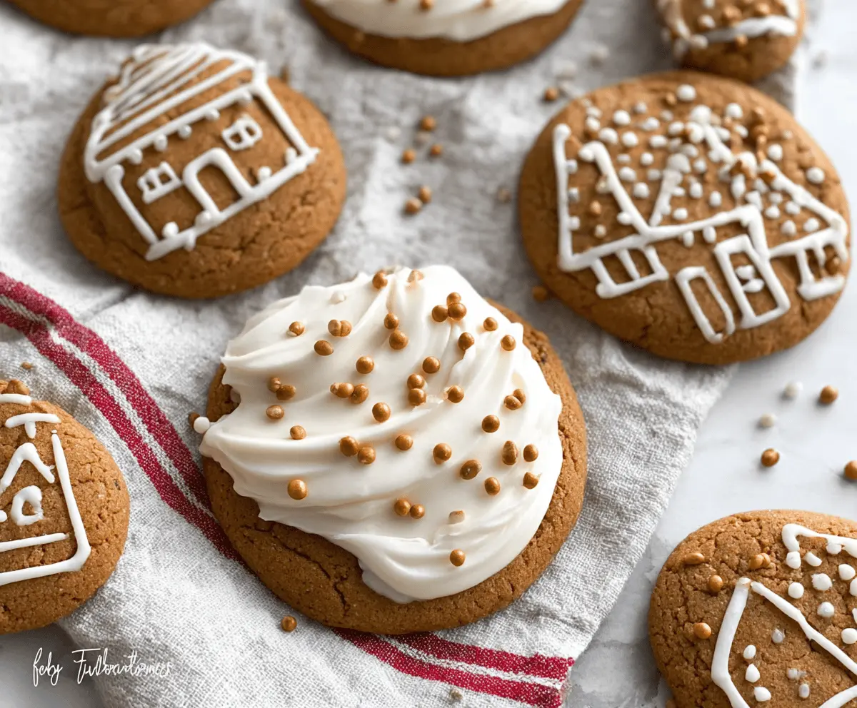 Delicious Crumbl Gingerbread Cookies with festive spices and a chewy texture.