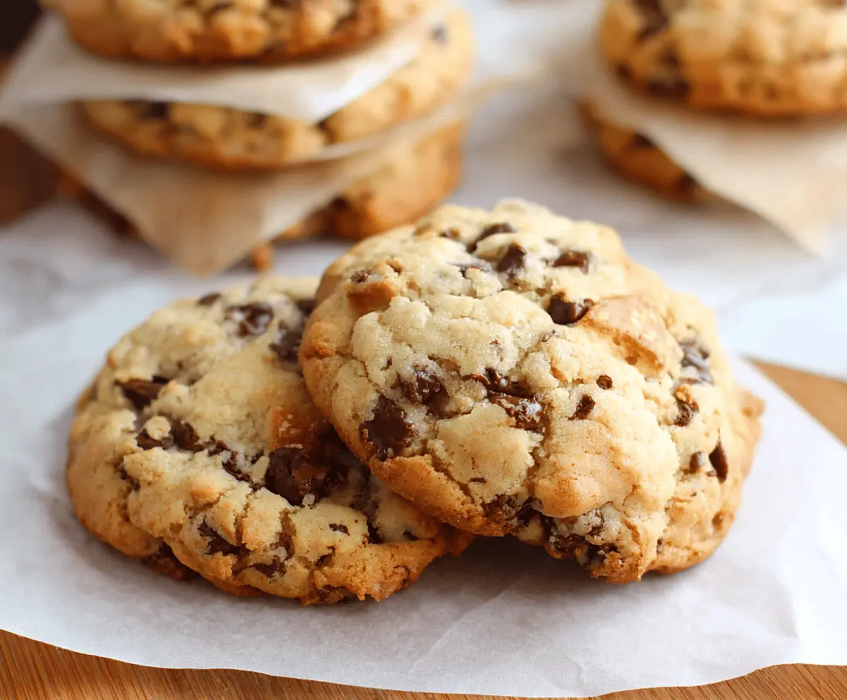 Delicious homemade Levain Bakery-style chocolate chip cookies with gooey centers and crisp edges.