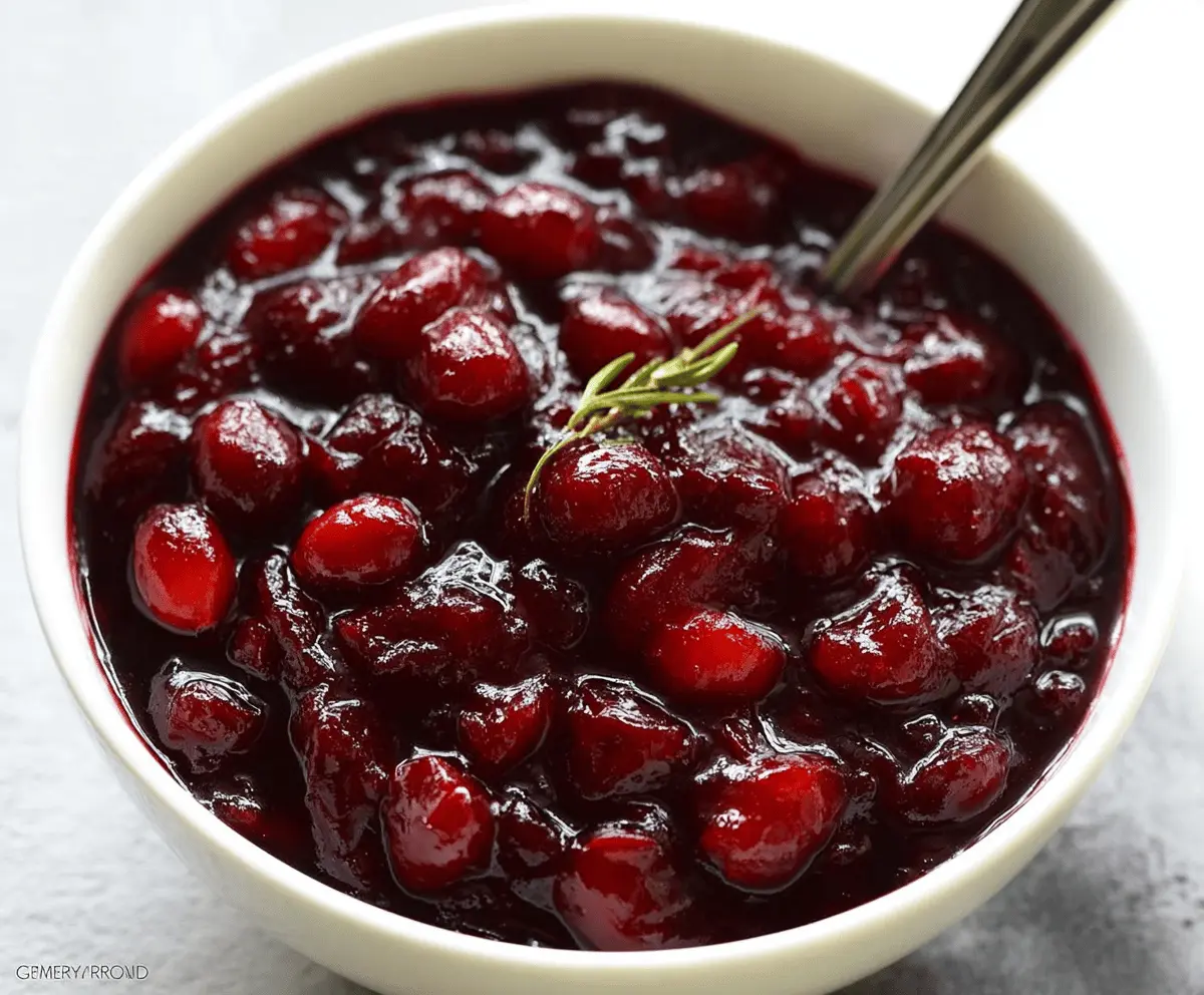Delicious homemade slow cooker cranberry sauce with fresh cranberries and orange zest.