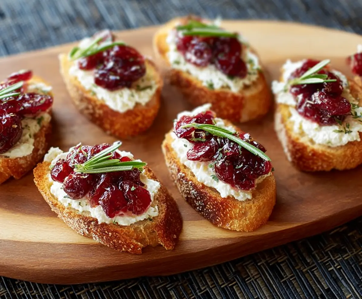 Goat Cheese And Cranberry Crostini