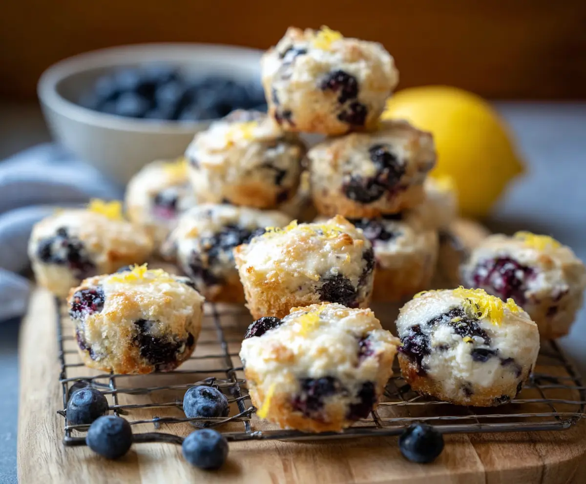 Delicious Blueberry and Lemon Zest Cottage Cheese Bites served on a plate, showcasing fresh blueberries and bright lemon zest.