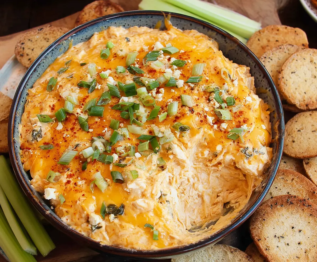 Delicious Crock Pot Chicken Dip served in a bowl, perfect for parties and gatherings.