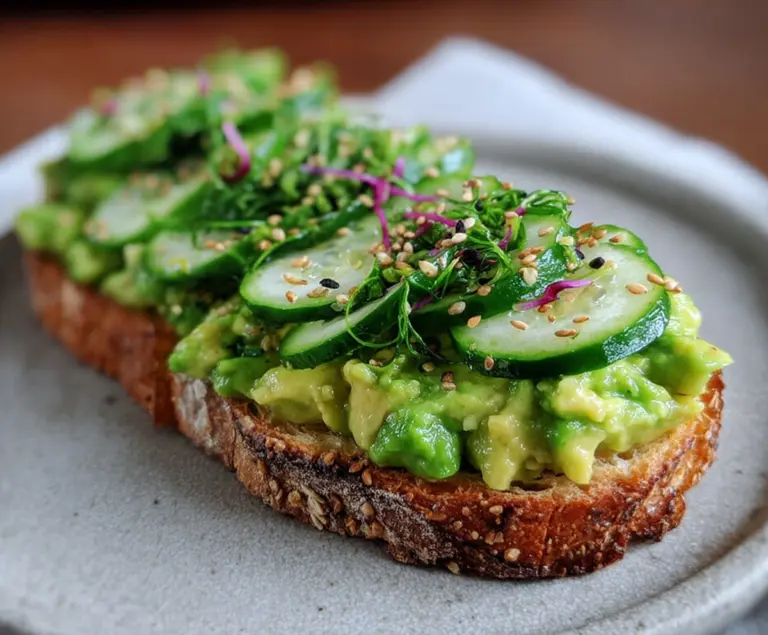 Cucumber Avocado Toast
