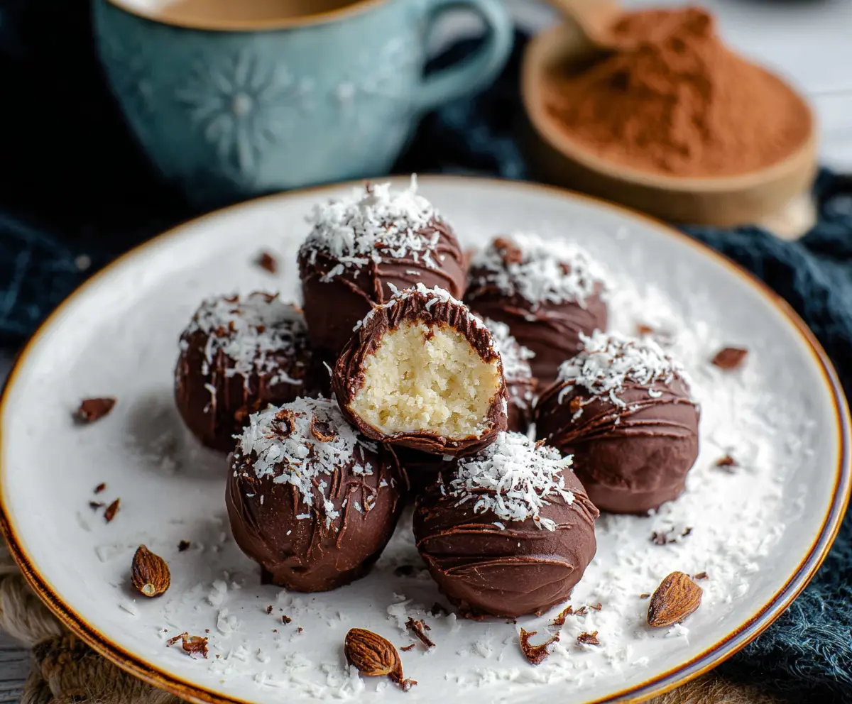Delicious cottage cheese truffles garnished with herbs for healthy snacking