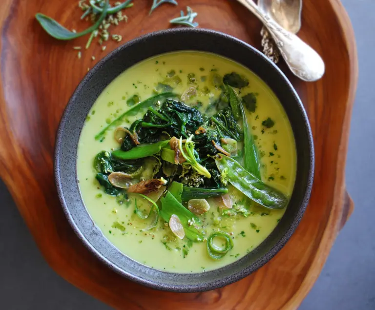 Creamy Spring Greens Soup