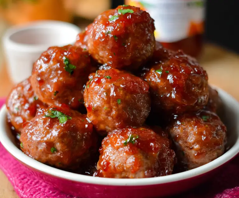 Hot Pepper Jelly Meatballs