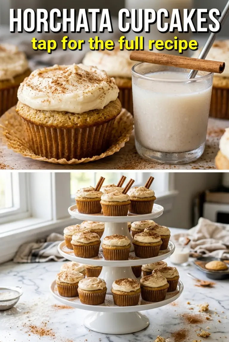 Horchata Cupcakes with Horchata Cream Cheese Buttercream