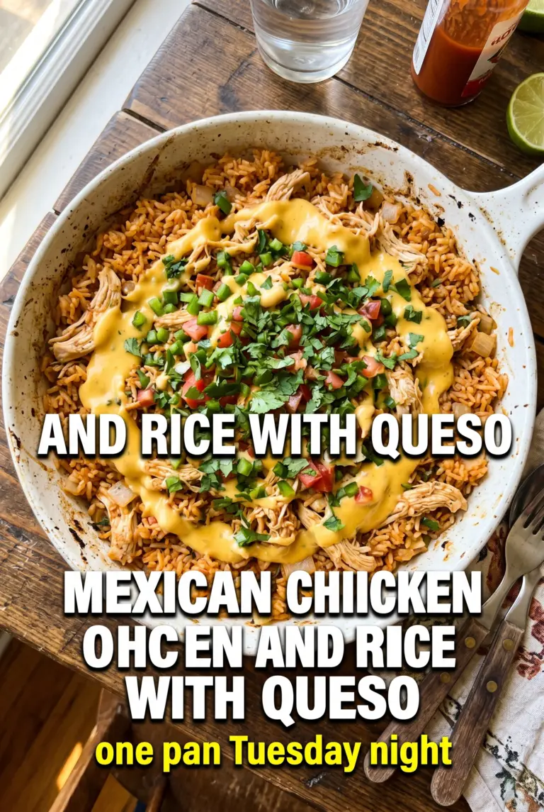 Mexican Chicken and Rice with Queso