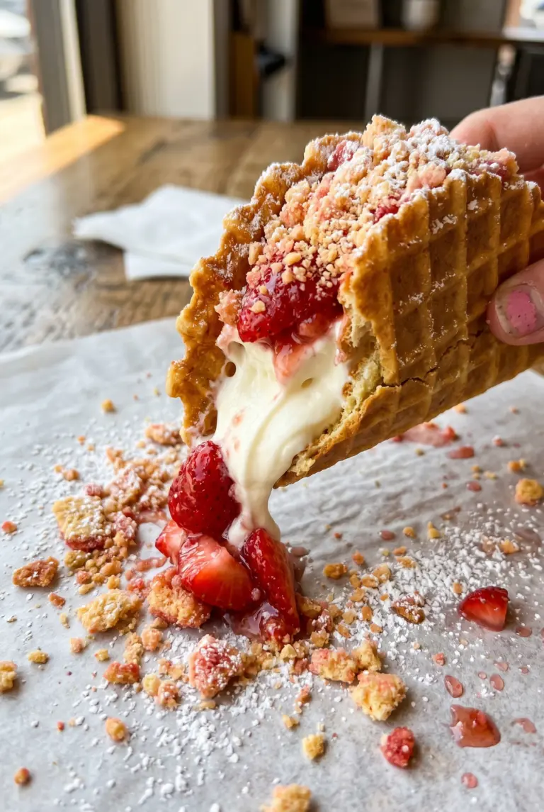 Summer Strawberry Crunch Cheesecake Tacos