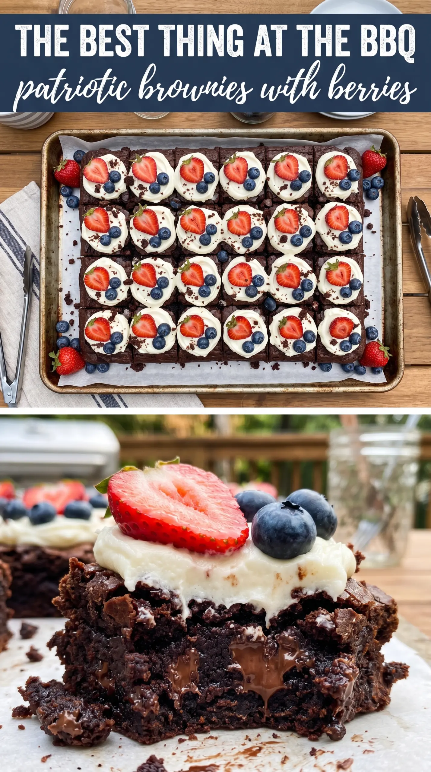 4th of July brownies patriotic flag dessert