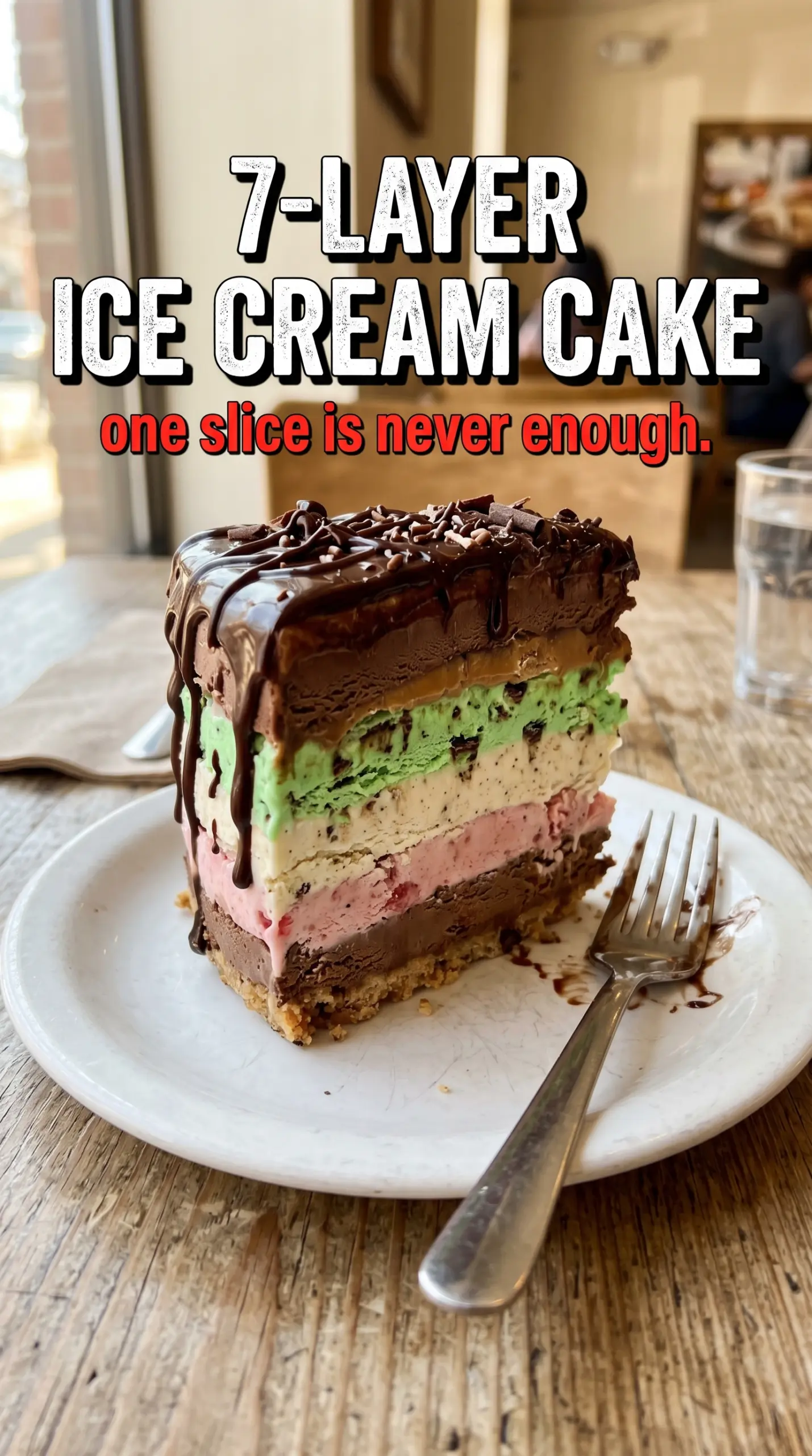 7-Layer Ice Cream Cake colorful layered frozen dessert