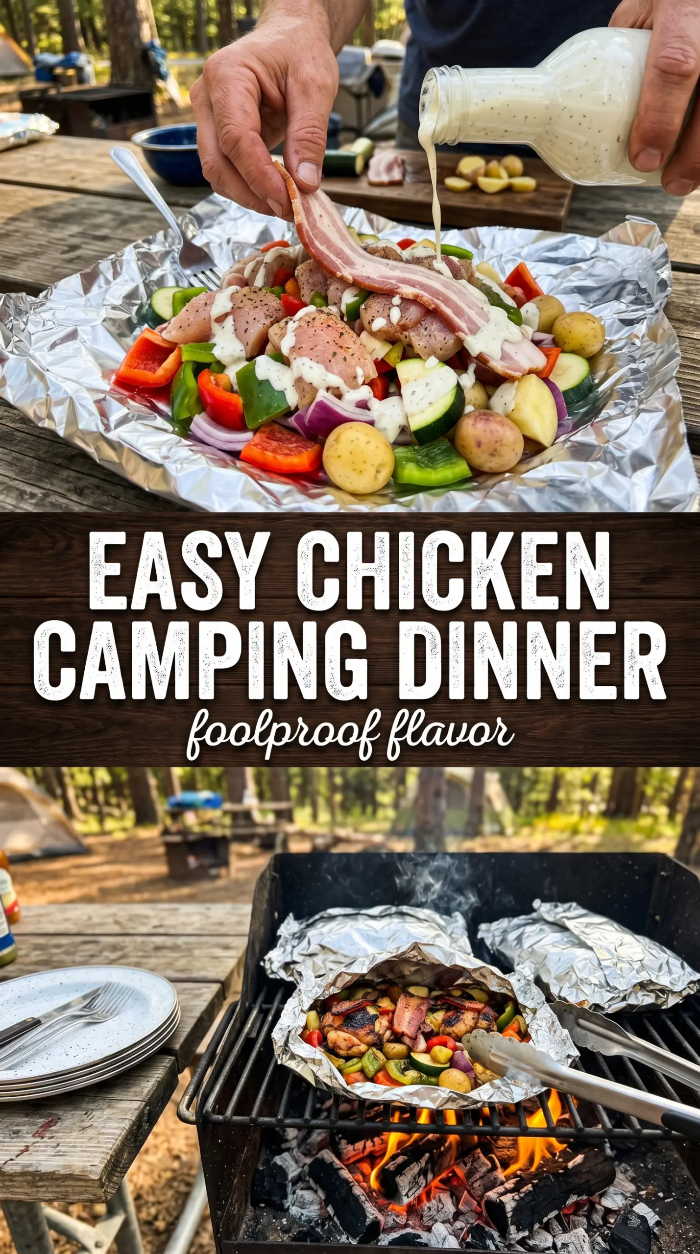 Bacon Ranch Chicken Foil Packets savory cheesy