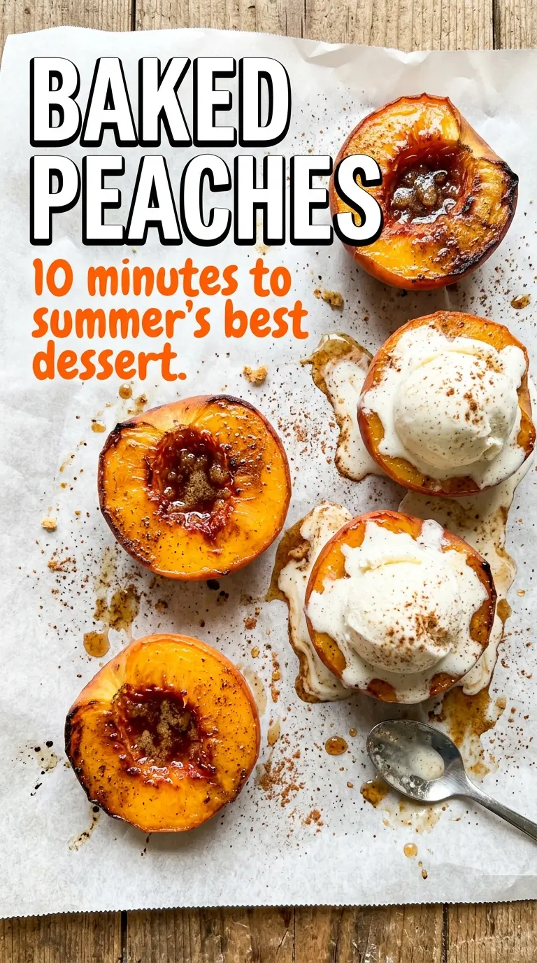 Baked Peaches buttery crumb caramelized