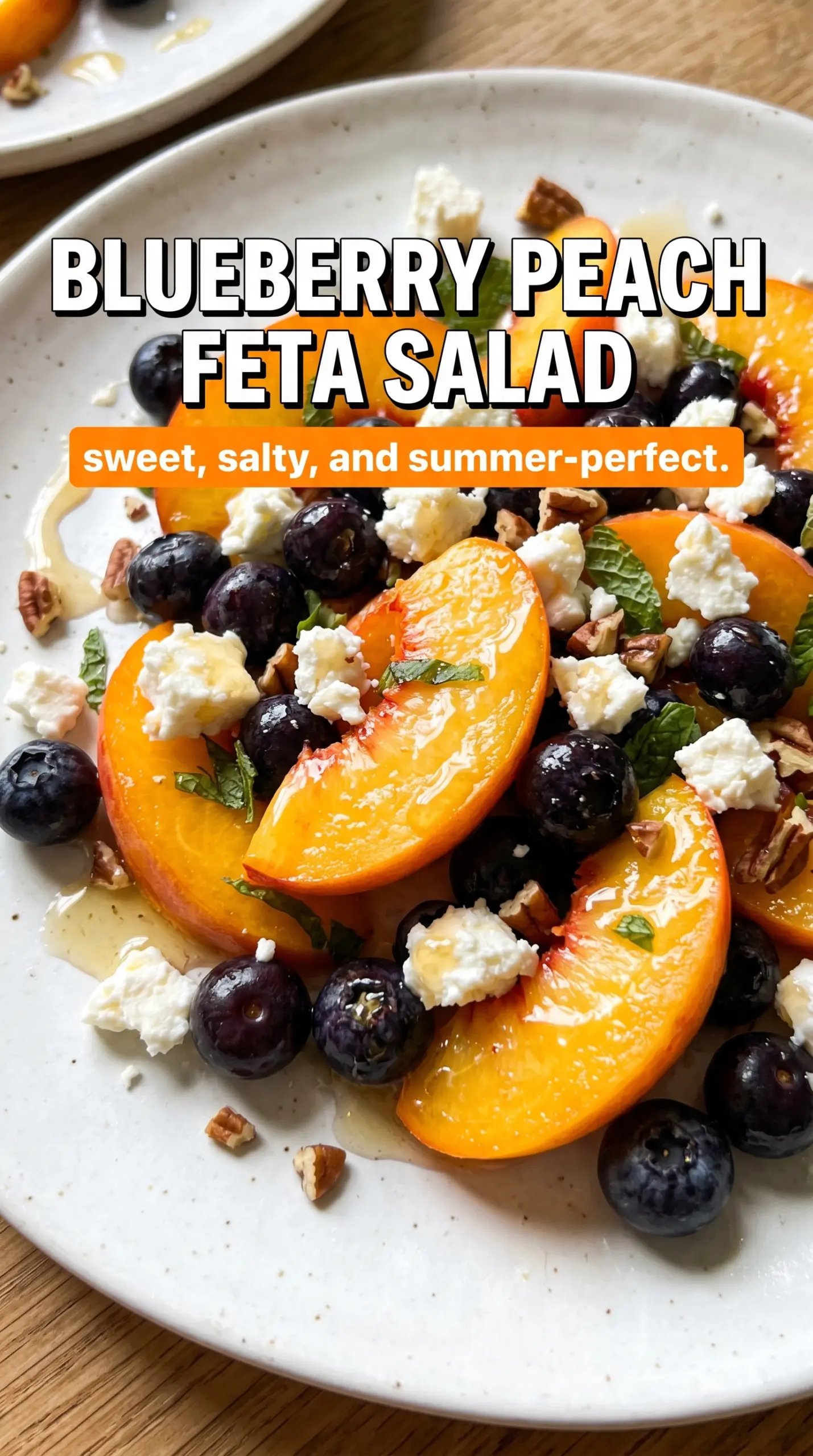 Blueberry Peach Feta Salad juicy fresh crisp