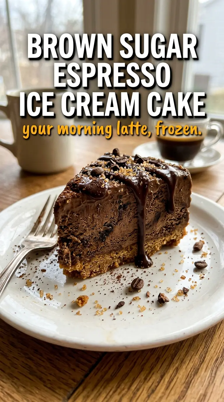 Brown sugar espresso ice cream cake coffee caramel frozen